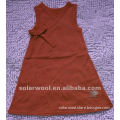 Merino wool baby red skirt for girl